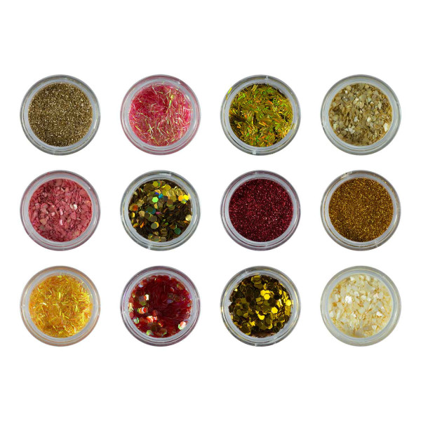 Nails Factory Nailart Glitter Mix Golden Glow 12er Set